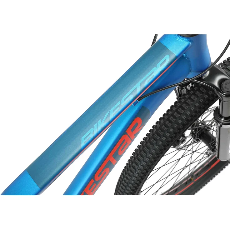 BIKESTAR Kinder Jugend Mountainbike 24 Zoll ab 8 Jahre | 21 Gang Hardtail MTB Scheibenbremse Federgabel | Blau – Bild 8