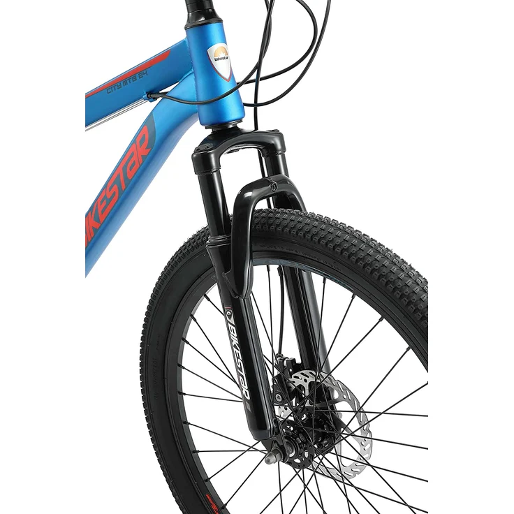 BIKESTAR Kinder Jugend Mountainbike 24 Zoll ab 8 Jahre | 21 Gang Hardtail MTB Scheibenbremse Federgabel | Blau – Bild 5