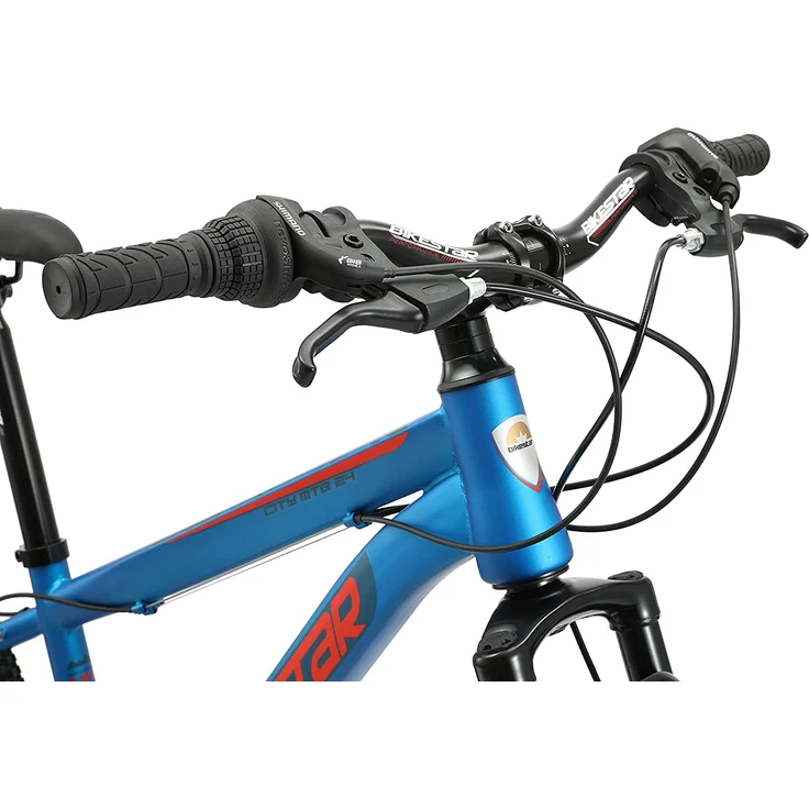 BIKESTAR Kinder Jugend Mountainbike 24 Zoll ab 8 Jahre | 21 Gang Hardtail MTB Scheibenbremse Federgabel | Blau – Bild 4