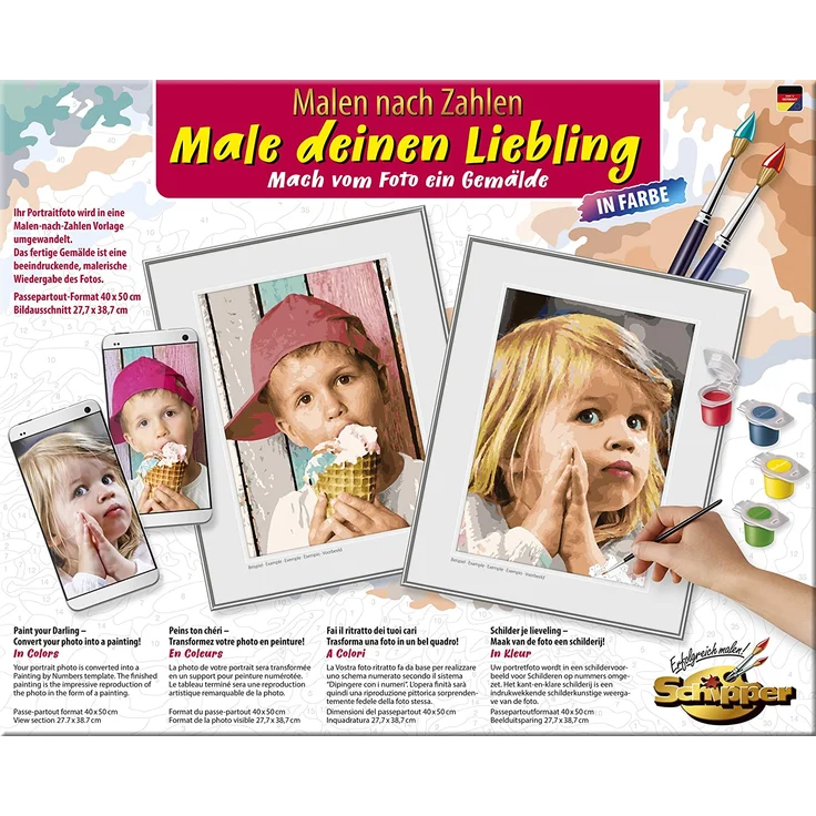 Schipper 602130733 Malen nach Zahlen, Male ihren Liebling in Farbe - Bilder malen für Erwachsene, inklusive Pinsel und Acrylfarben, 30 x 40 cm – Bild 2