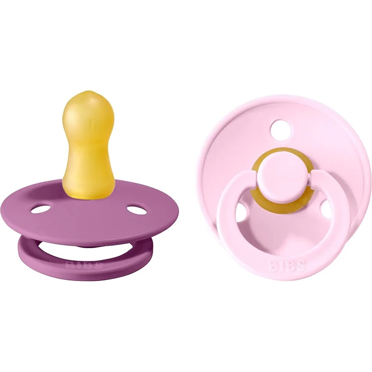 Bibs Naturkautschuk Schnuller BPA Baby Rosa/Lavendel 0-6 Monate Baby – Bild 1