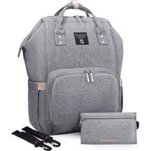 Bild für Pomelo Best Baby Wickelrucksack stylische Wickeltasche Rucksack mit Wickelunterlage multifunktional wasserabweisend Große Kapazität Rucksack für unterwegs (Grau)
