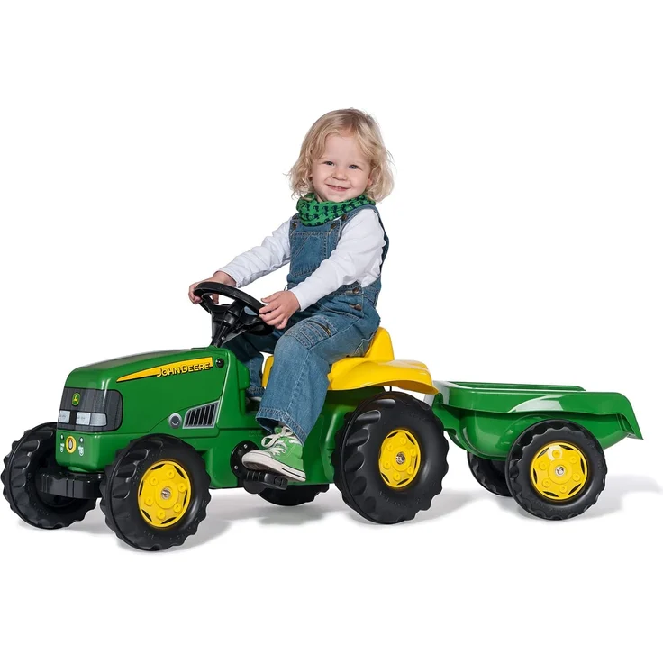Rolly Toys 012190 - rollyKid John Deere (mit Anhänger, Drehschemellenkung, Alter 2,5 - 5 Jahre, Heckkupplung) – Bild 2