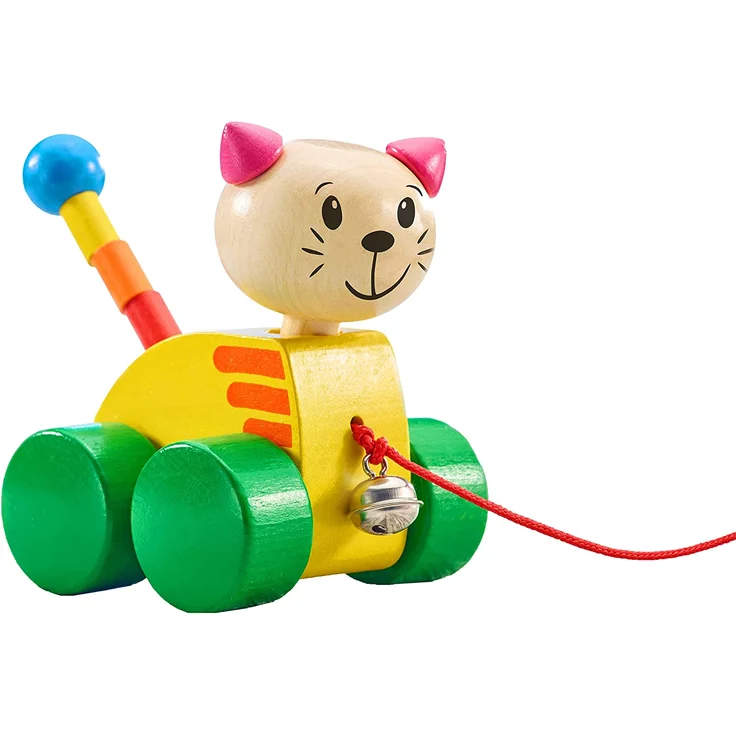Selecta 62035 Tinka, Nachzieh Katze, Schiebe-und Nachziehspielzeug aus Holz, 12 cm – Bild 7