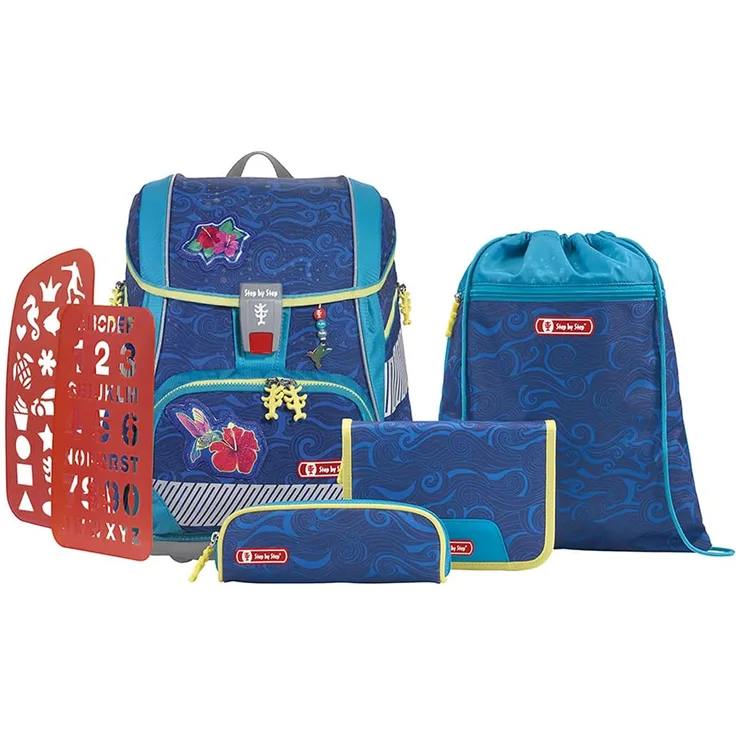 Step By Step 2IN1 PLUS REFLECT Schulranzen-Set "Rainbow Colibri" LIMITED EDITION