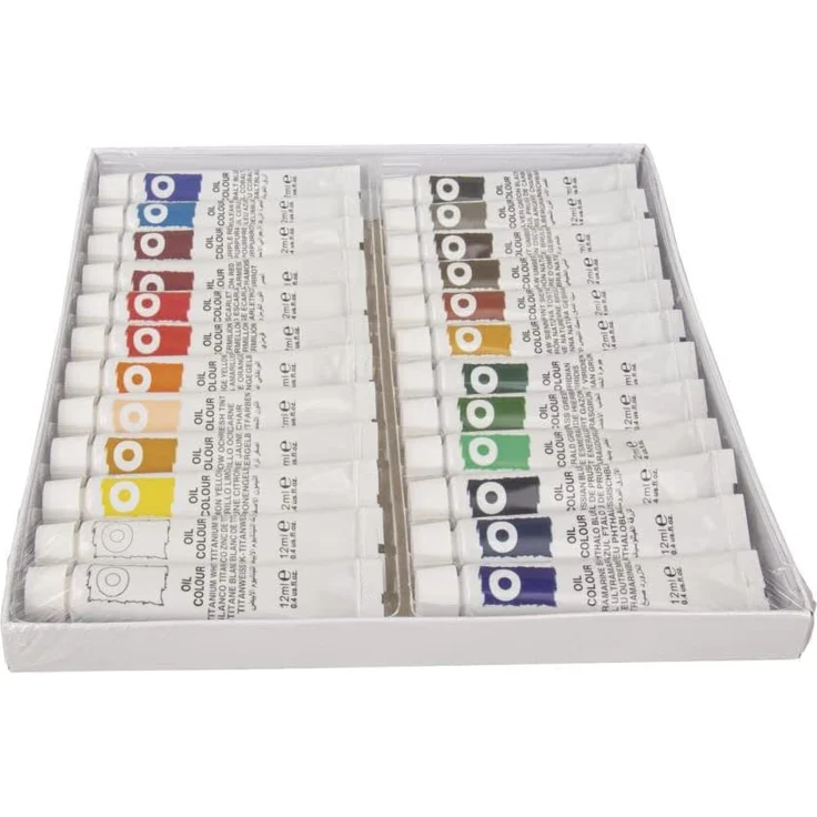 Rayher Hobby 38919000 Ölfarben-Set, 24 Farben, je Tube 12 ml, ideal für Keilrahmen, Leinwand, Malkarton, für Anfänger und Künstler – Bild 3