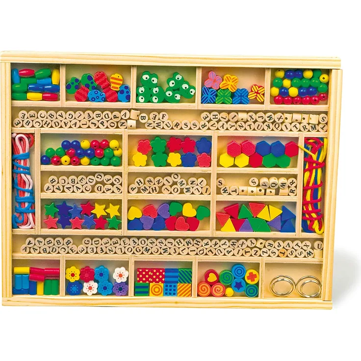 small foot 7589 Motorikspielzeug-Fädelbox