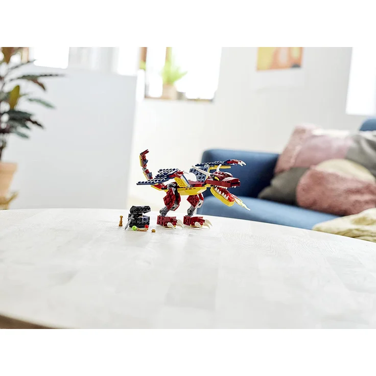 LEGO 31102 Creator 3-in-1 Feuerdrache, Feuerdrache - Säbelzahntiger - Skorpion Bauset – Bild 14
