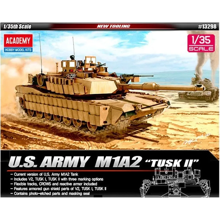 Academy 1/35 U. S. Army M1A2 TUSK II, 13298
