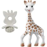 VULLI 616624 Sophie la girafe + 1 Schnuller/Zahnungshilfe SO'PURE, beige
