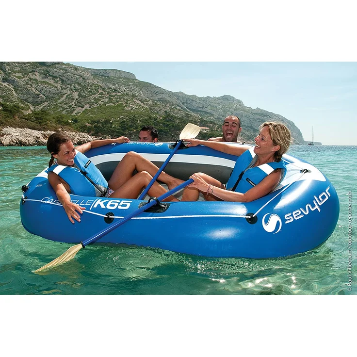 Sevylor Schlauchboot Caravelle KK65 für 2 Personen inkl. 2 Ruder und Fußpumpe blau 228 cm – Bild 9