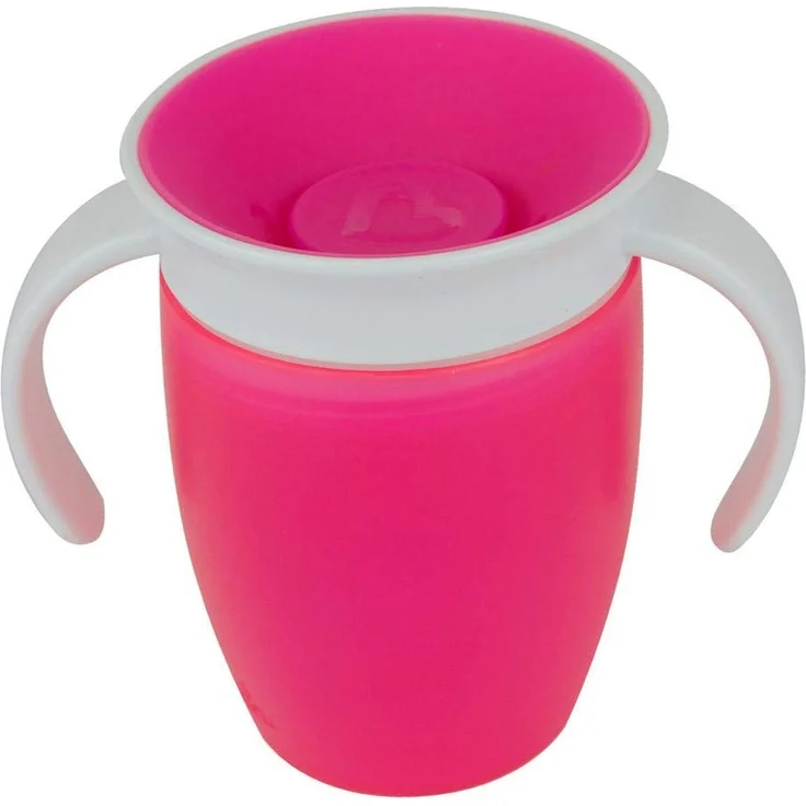 Munchkin Miracle 360ᵒ Trinklernbecher mit Griffen, auslaufsicher, ab 6 Monaten, rosa, 207 ml – Bild 8