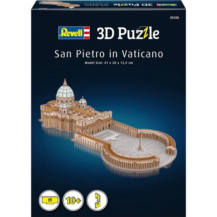 Revell 3D Puzzle 00208 Basilika Sankt Peter im Vatikan, der berühmte Petersdom in Rom, Länge 41 cm Die Welt in 3D entdecken, Bastelspass für Jung und Alt, farbig – Bild 2