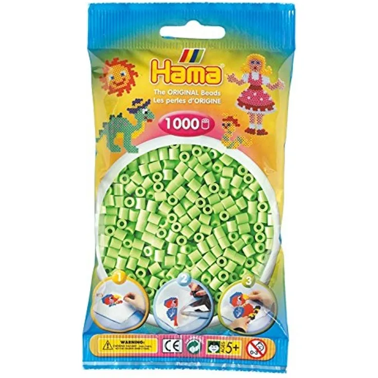 Hama Perlen Pastell-grün Beutel 1000er