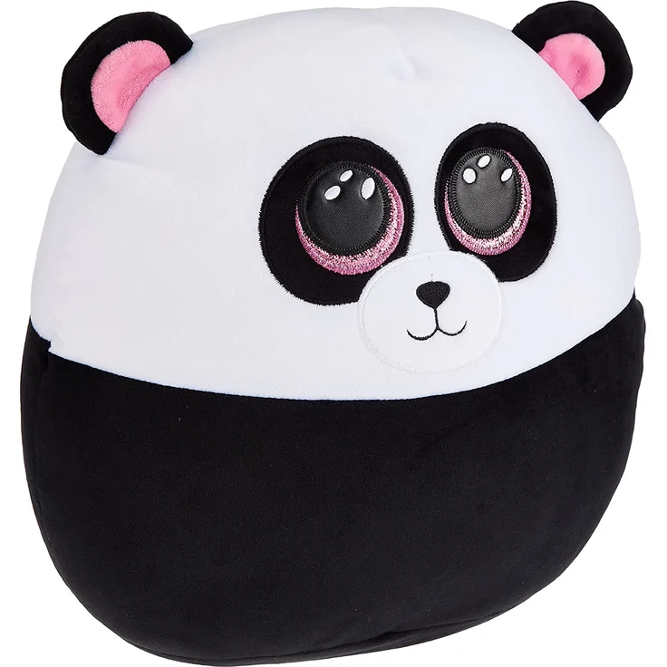 TY- Squish a Boos Kissen, Motiv Paris der Panda, 40 cm, Weiß/Schwarz – Bild 1