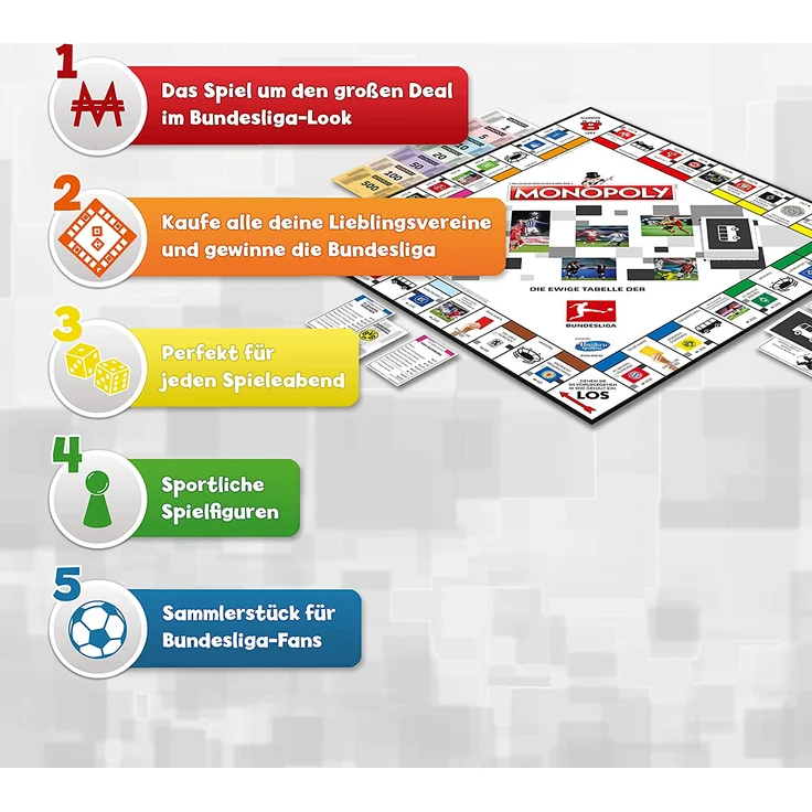 Winning Moves 47032 - Monopoly Bundesliga Edition, Fanartikel – Bild 6