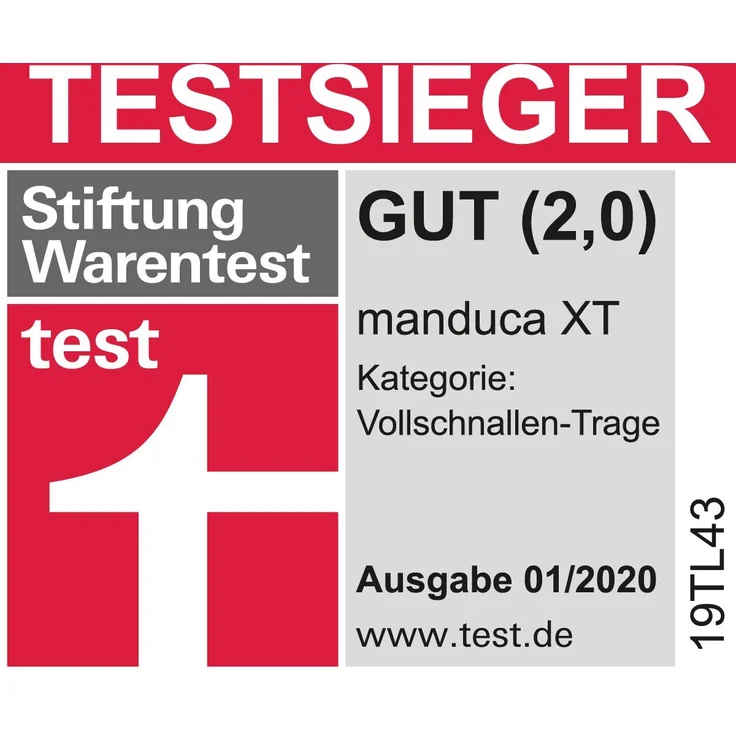 Manduca 'XT Cotton' Babytrage 2020, 3 Tragepositionen, in Grey White – Bild 6