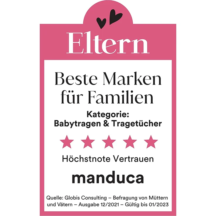 Manduca 'XT Cotton' Babytrage 2020, 3 Tragepositionen, in Grey White – Bild 5