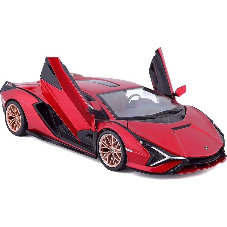 Bburago 18-21099R Lamborghini Sian FKP 37 Modellauto im Maßstab 1:24, rot – Bild 3