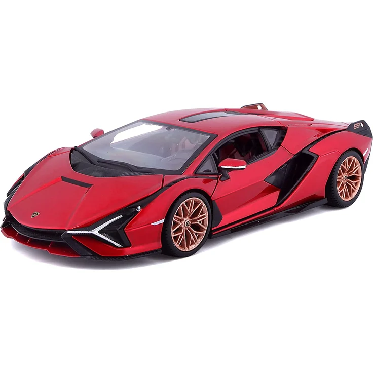 Bburago 18-21099R Lamborghini Sian FKP 37 Modellauto im Maßstab 1:24, rot – Bild 1