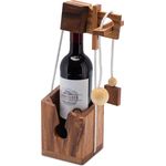 Flaschen-Tresor - Flaschen-Safe - Flaschen-Puzzle aus edlem Holz