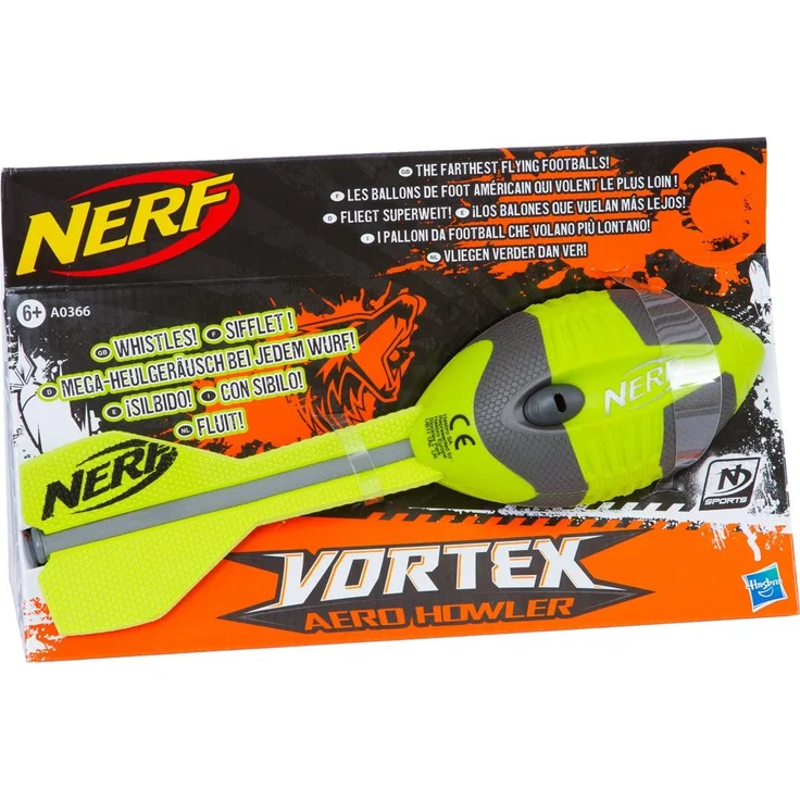 Hasbro Nerf n-Sports Vortex Aero Howler Football – Waffen Spielzeug (6 Jahr (E), Kinder/Mädchen, grün, Silber, Nerf Sports, 1 Stück (S)) – Bild 4