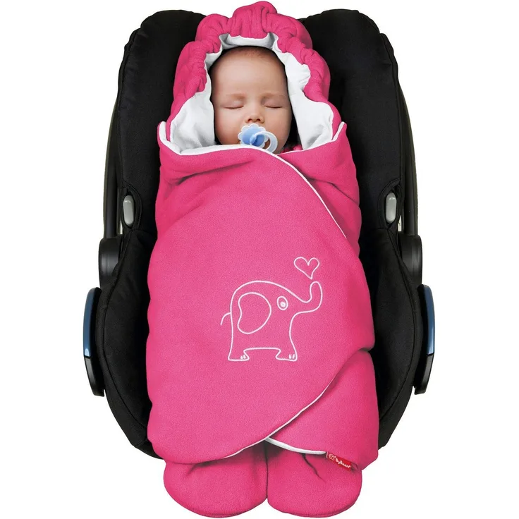 ByBoom Baby Einschlagdecke für die Übergangszeit und Sommer, OEKO-TEX, für Babyschale, Autokindersitz, z. B. Maxi-Cosi, Römer, für Kinderwagen, Buggy, Babytrage, z. B. Manduca, Babybett