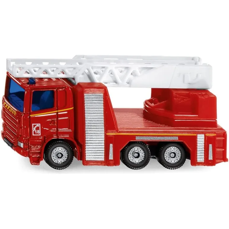 Siku 1014 Scania Feuerwehrdrehleiter "Notruf 18" rot