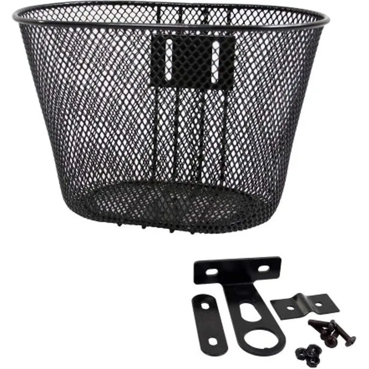 kinderfahrradkorb 26 x 18 x 18 cm Stahl schwarz