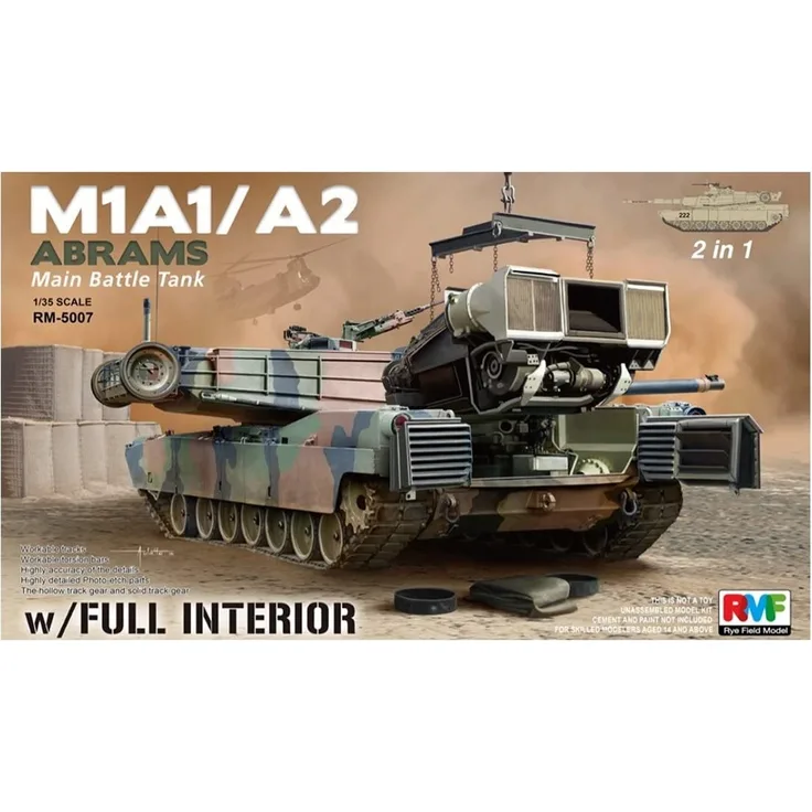 Rye Field Model RM-5007 M1A1/ A2 Abrams w/Full Interior 2 in 1