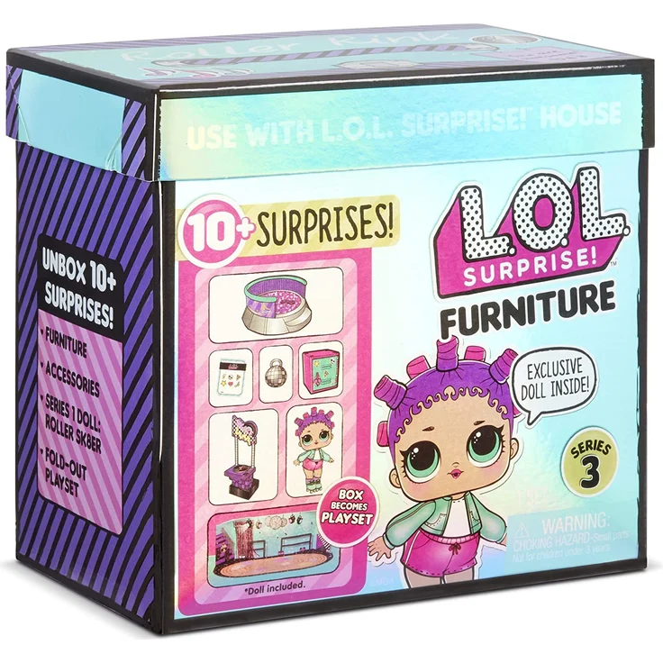 LOL Surprise Sammelpuppen für Mädchen - Mit 10 Überraschungen & Accessoires - Roller Sk8er - Möbelserie 3 – Bild 5