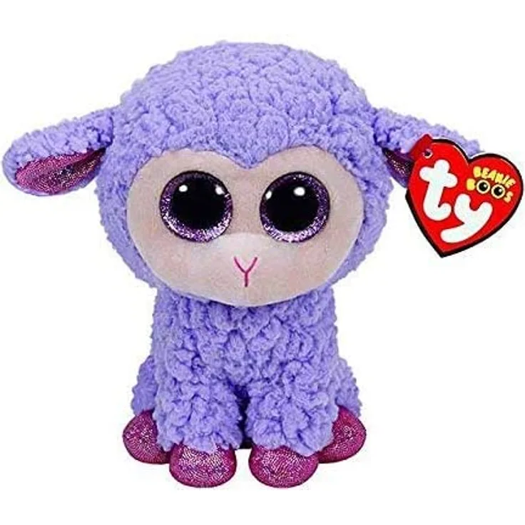 Carletto Ty 36171 Ty 36171-Lavender mit Glitzeraugen, Beanie Boo's, Ostern limitiert Lamm, 15 cm, lila