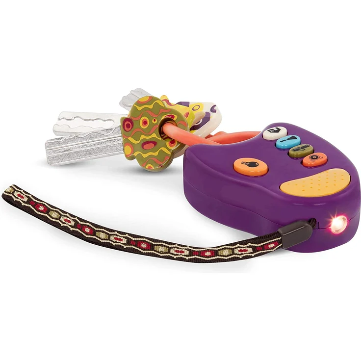 B. toys – Funkeys – Bunte Spielzeugschlüssel für Kinder und Babys – Autoschlüssel Spielzeug mit rotem Licht und Geräuschen – 100% Schadstofffrei – Bild 4