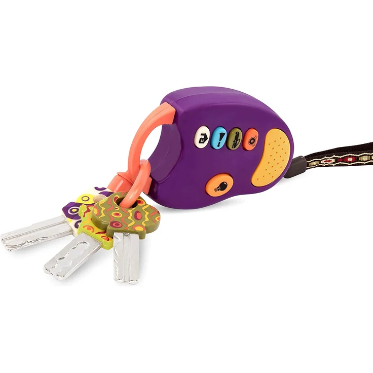 B. toys – Funkeys – Bunte Spielzeugschlüssel für Kinder und Babys – Autoschlüssel Spielzeug mit rotem Licht und Geräuschen – 100% Schadstofffrei – Bild 2