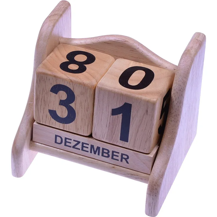 Ewiger Kalender - Dauerkalender - Datumsanzeige aus Holz