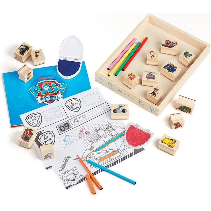 Melissa & Doug 33264 Paw Patrol Holzstempel-Set, Mehrfarbig