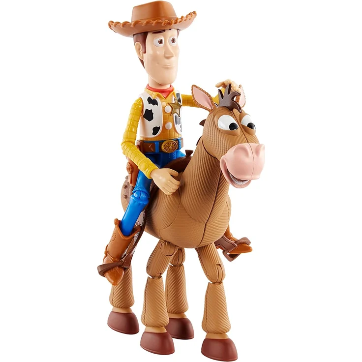 Mattel GDB91 - Toy Story 4 2er Actionfiguren Pack Woody und Bully Abenteuerset, 17 cm Spielzeug und Pferd ab 3 Jahren – Bild 9
