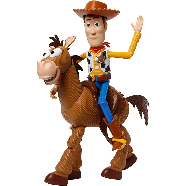 Mattel GDB91 - Toy Story 4 2er Actionfiguren Pack Woody und Bully Abenteuerset, 17 cm Spielzeug und Pferd ab 3 Jahren – Bild 10