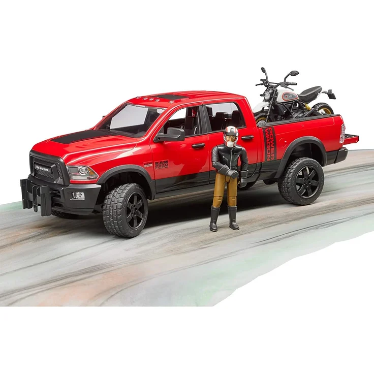 Bruder 02502 'RAM 2500 Power Wagon mit Ducati Desert Sled und Fahrer', 1:16, ab 4 Jahren – Bild 2
