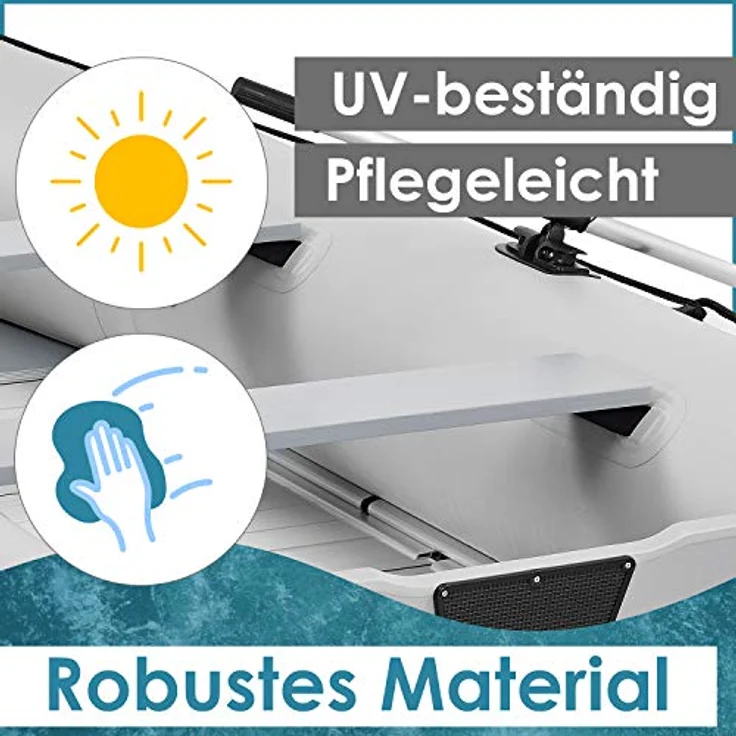ArtSport 'Schlauchboot 3,80 m mit 2 Sitzbänken', für 6 Personen, inkl. Paddel, Luftpumpe, Tragetasche und 5x Aluminium-Böden – Bild 11