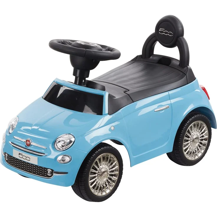 Jamara 460327 - Rutscher Fiat 500 blau - offiziell lizenziert, Kofferraum unter der Sitzfläche, Schub- und Haltegriff, verschiedene Sounds, Hupe, originalgetreue Optik, wertige Verarbeitung – Bild 4