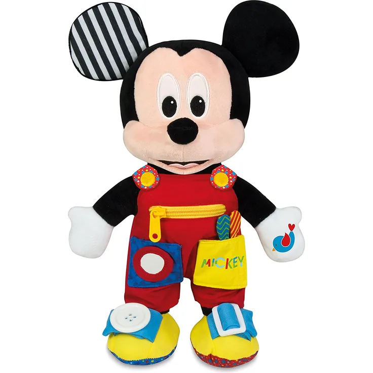 Clementoni 17224 Abilities Plush Disney Baby Plüsch-Mickey, Mehrfarben