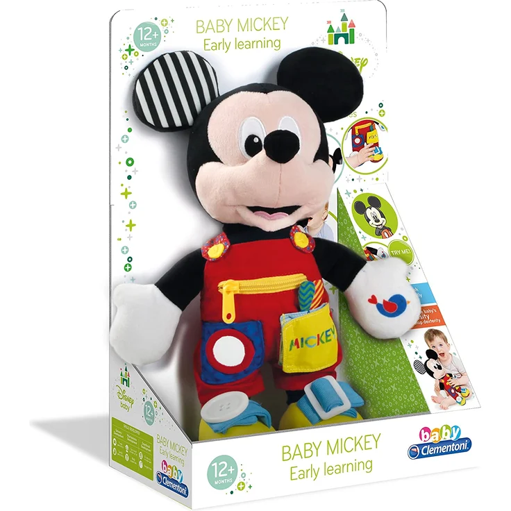 Clementoni 17224 Abilities Plush Disney Baby Plüsch-Mickey, Mehrfarben – Bild 2