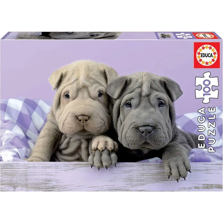 EDUCA 18063 Hundewelpen am Morgen 100 Teile Puzzle