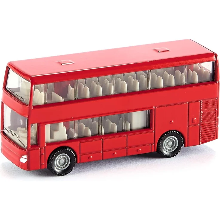 SIKU 6303, Geschenkset - Nahverkehr, Metall/Kunststoff, Multicolor, 1 Doppelstock-Reisebus, 1 Straßenbahn, 1 Nahverkehrszug, 3 Schilder – Bild 4
