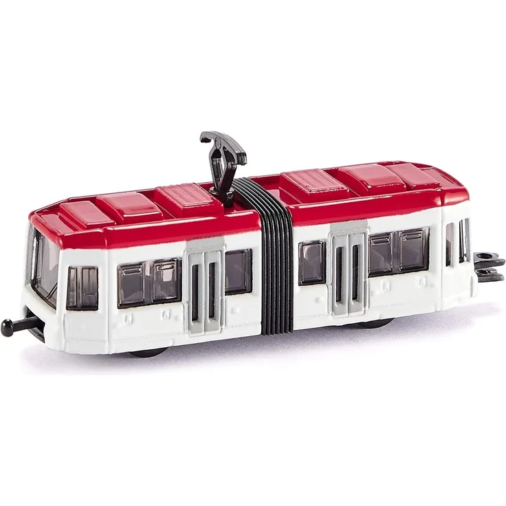 SIKU 6303, Geschenkset - Nahverkehr, Metall/Kunststoff, Multicolor, 1 Doppelstock-Reisebus, 1 Straßenbahn, 1 Nahverkehrszug, 3 Schilder – Bild 5