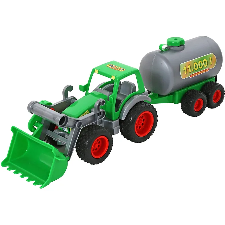 Polesie Traktor mit Frontlader und Fasswagen von wadertoys
