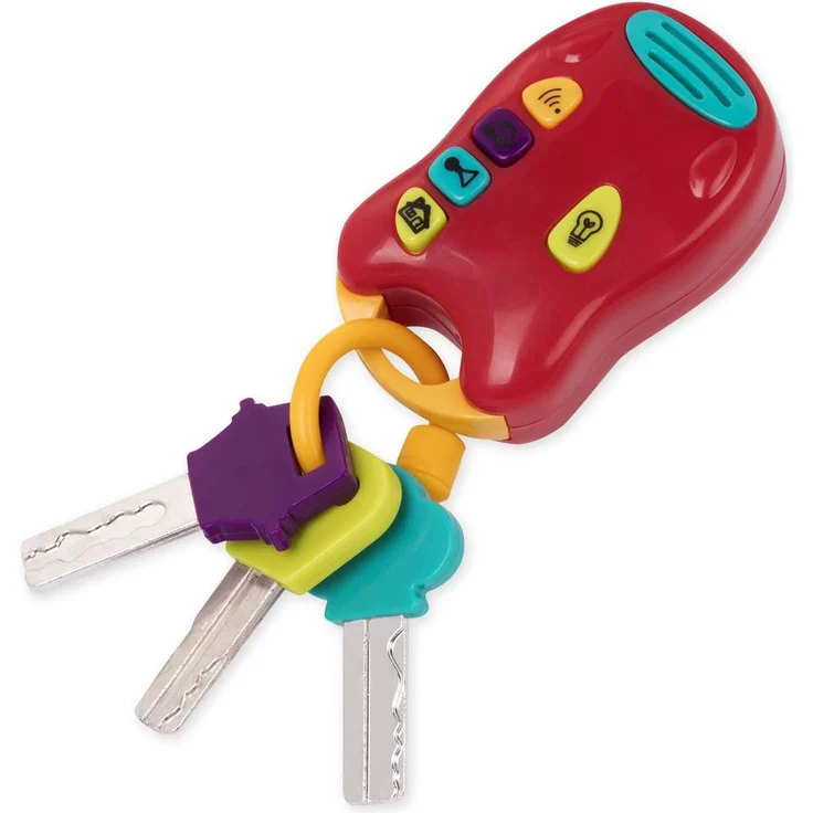 Battat – Baby Spielzeug Schlüssel und Handy mit Lichtern und Tönen – Schlüsselbund Autoschlüssel und Spielzeugtelefon für Kinder ab 10 Monaten (2 Teile) – Bild 6