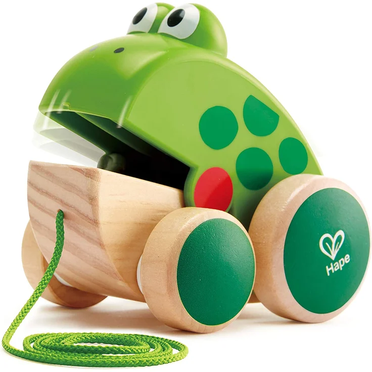 Hape E0361 Nachziehfrosch Fridolin, Mehrfarbig – Bild 1