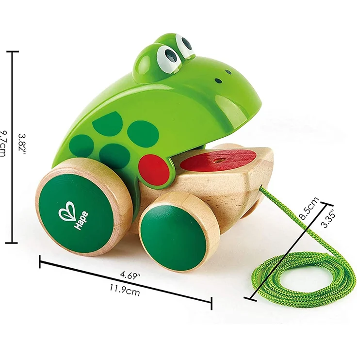 Hape E0361 Nachziehfrosch Fridolin, Mehrfarbig – Bild 3